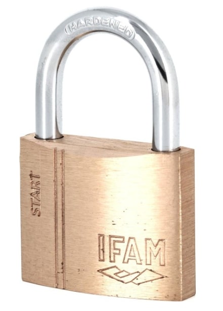 Cadenas simple  à clé "pvc/laiton"